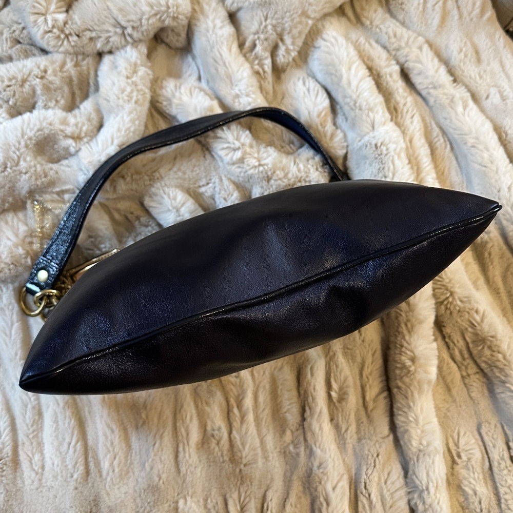 Coach Poppy Signature Sapphire Blue Leather Convertible Bag - Picture 9 of 17